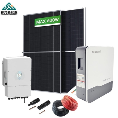 옥상 설치 납산 배터리 5kw 8kw 10kw 하이브리드 모드 가정용 태양 에너지 시스템
