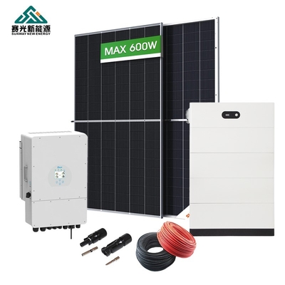 하이브리드 모드 5kw 6kw 8kw 10kw 태양광 발전 시스템 410-700Watt 태양 전지 패널