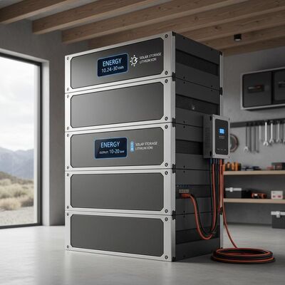 에너지 10.24kWh ~ 30kWh 태양광 저장 배터리 리튬 이온 출력 전력 범위 10 ~ 20KWh 오프 그리드 전력 저장 시스템