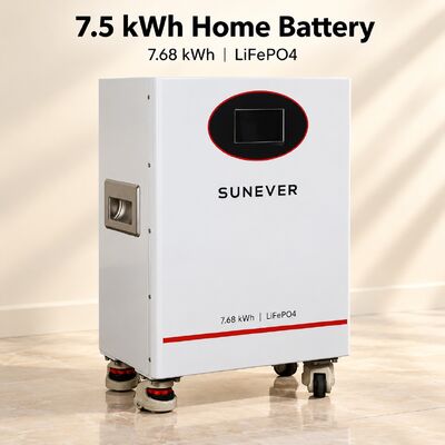 SUNEVER 7.68kWh 25.6V 300Ah 가정 에너지 저장 및 오프 그리드 백업 전원용 LiFePO4 리튬 태양광 배터리
