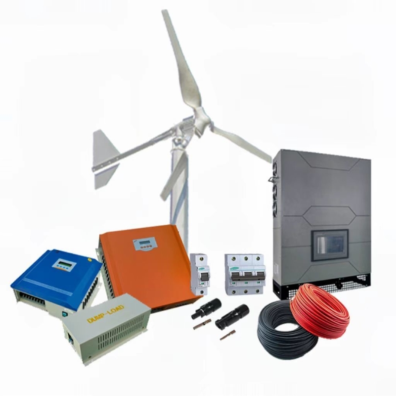10KW 380VAC 전력망에 장착된 유리섬유 블레이드와 함께 풍력 태양 전기 하이브리드 시스템